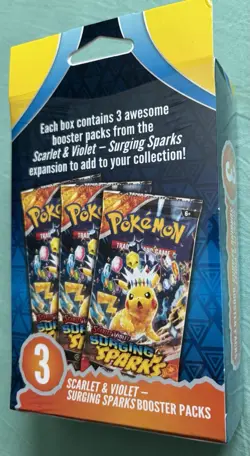 POKEMON TCG SCARLET & VIOLET SURGING SPARKS BOOSTER BUNDLE with 3 Booster Packs - Image 2