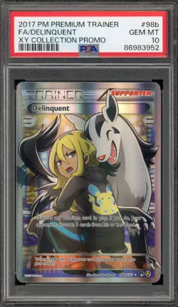 Pokemon Delinquent XY Premium Trainers Coll. Full Alt Art Promo #98b PSA 10 - Image 1