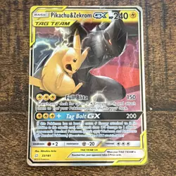Pikachu & Zekrom GX TAG TEAM 33/181 SM-Team Up Ultra Rare Pokemon Card - Image 1
