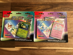 Prismatic Evolutions 3 Pack Blister Tech Sticker Collection Pokemon Tcg Sealed - Image 1