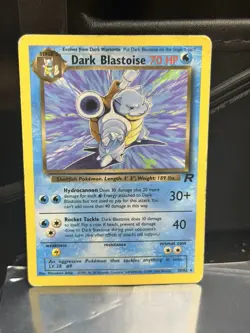 Dark Blastoise 20/82 (Team Rocket) - Rare Regular Pokemon TCG Card MP - Image 1