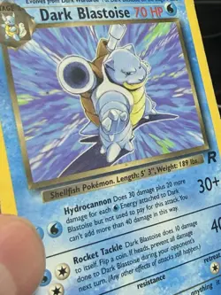 Dark Blastoise 20/82 (Team Rocket) - Rare Regular Pokemon TCG Card MP - Image 4