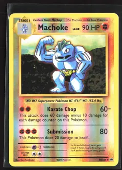 Pokemon TCG - Machoke Reverse Holo Uncommon XY - Evolutions 58/108 LP - Image 1