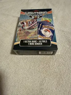 Pokemon Lightning Power Box, 1 Ultra Rare, 14 Foils, And 1 Mini Binder - NEW - Image 2