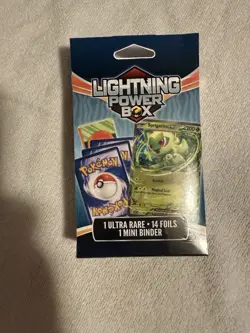 Pokemon Lightning Power Box, 1 Ultra Rare, 14 Foils, And 1 Mini Binder - NEW - Image 4