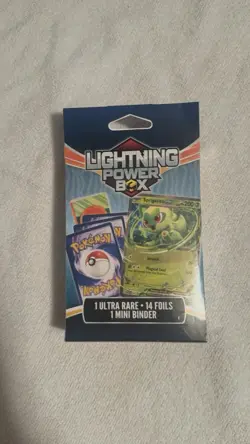 Pokemon Lightning Power Box, 1 Ultra Rare, 14 Foils, And 1 Mini Binder - NEW - Image 5