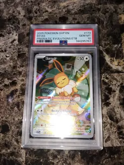 2025 POKEMON SVP EN-SV BLACK STAR PROMO #173 EEVEE PSA 10 - Image 1