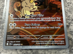 2025 Pokemon Destined Rivals Team Rocket's Meowth #203/182 Pack Fresh - Image 3