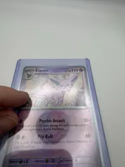 MASTER BALL Pokemon Espeon Sv: Prismatic Evolutions Rare #033/131 110 HP 2025 - Image 2
