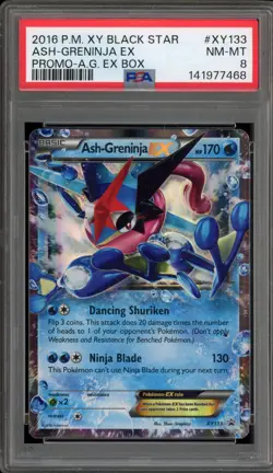 Pokemon Ash-Greninja EX Bx. Black Star Promo XY133 PSA 8 - Image 1