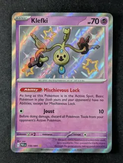 2024 Pokemon KLEFKI #159/091 Scarlet & Violet Paldean Fates Holo English - Image 1