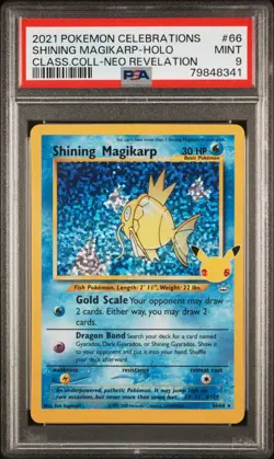 Shining Magikarp Holo 66 Celebrations Classic Collection Pokemon PSA 9 *859 - Image 1