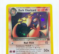PSA 9 DARK CHARIZARD 4/82 Holo Rare Team Rocket 2000 WOTC - Pokemon Card - Image 2