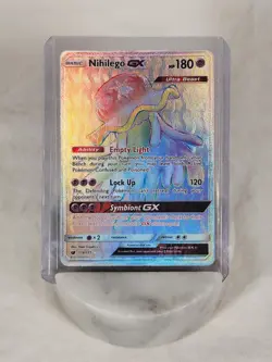 Pokemon Nihilego GX Ultra Beast Secret Rare Holo 114/111 Sm-Crimson Invasion NM - Image 1