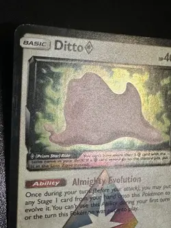 Ditto Prism Star 154/214 Pokemon Lost Thunder Rare Holo LP - Image 2