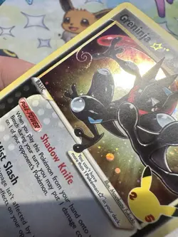 Pokemon Greninja Gold Star Promo Holo SWSH144 Celebrations HD SWIRL NM - Image 2