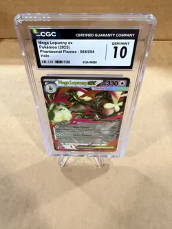 Pokemon CGC 10 Mega Lopunny Ex Pokemon (2025) Phantasmal Flames - 084/094 Holo - Image 2