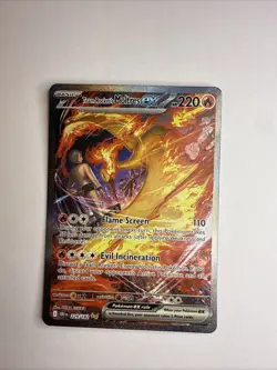 Team Rockets Moltres EX Destined Rivals 229/182 Secret Art Rare Card - Image 1