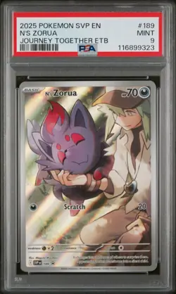 PSA 9 N's Zorua 189 Sv: Scarlet & Violet Promo Cards Holo - Image 1