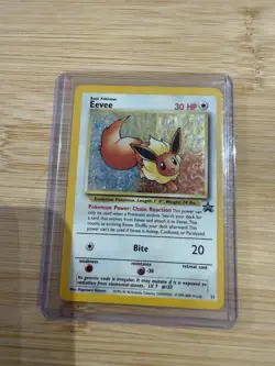 Pokemon TCG Eevee #11 Black Star Holo Promo Card 1999 WOTC NM Near Mint - Image 1
