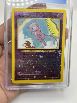 CGC 8.5 Mew 2001 Southern Islands 1/18 Reverse Holo SWIRL Pokemon Card - Image 5