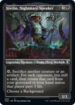 NM Foil U - Sivriss, Nightmare Speaker (Etched Foil): CLB - Image 1