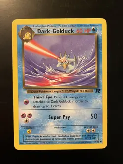 NM (Unlimited) Pokemon DARK GOLDUCK Card TEAM ROCKET Set 37/82 Non-Holo Uncommon - Image 1