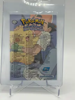 1999 Pokemon Topps TV Animation Series 1 Checklist Card Holo Foil NM/M - Image 2