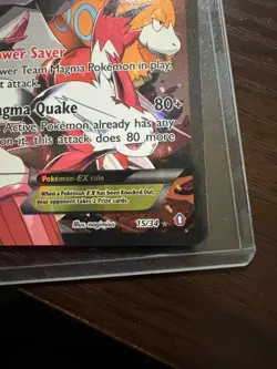 Team Magma's Groudon EX (Full Art) 15/34 Double Crisis Holo Pokemon Card - Image 2