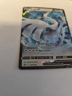 Pokemon TCG Lugia V SWSH301 Sword & Shield SWSH Black Star Promo Holo Card NM - Image 2