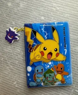 vintage Pokemon POCKET MONSTERS 1999 Mini-Card BINDER w/ Gengar Charm Game Freak - Image 1