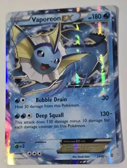 Vaporeon EX Pokemon TCG 24/83 XY Generations Ultra Rare Holo Card - Image 1