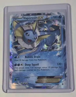 Vaporeon EX Pokemon TCG 24/83 XY Generations Ultra Rare Holo Card - Image 3