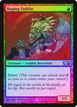 Raging Goblin FOIL Magic 2010 / M10 PLD Red Common MAGIC MTG CARD ABUGames - Image 1