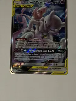 Mewtwo and Mew GX Tag Team Full Art Textured Promo Card SM191 - Image 5