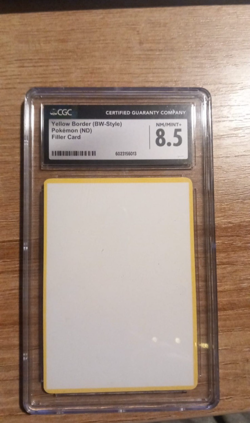 Blank Error Pokemon Card CGC 8.5, Yellow Border. - Image 1