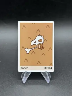 Pookiemoot Series 1 Boner - Cubone Pokemon Parody Custom Derpy card - Image 1