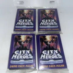 City of Heroes Collectable Card Game CCG Demo Deck - New & Sealed ALL 4 - Image 1