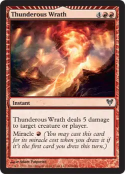 Thunderous Wrath Light Play, English Magic the Gathering MTG Avacyn Restored - Image 1