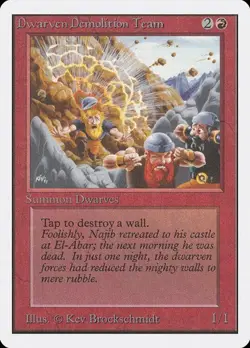 Dwarven Demolition Team Unlimited Edition MP MTG - Image 1