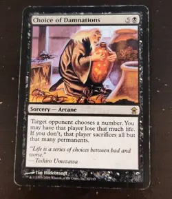 1x MTG Choice of Damnations Saviors of Kamigawa Magic the Gathering Acceptable - Image 1