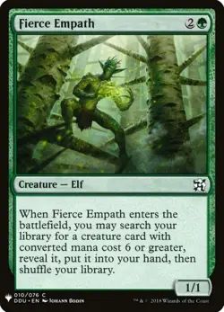 X 1 Fierce Empath NM Mystery Booster 010 MTG Magic The Gathering - Image 1