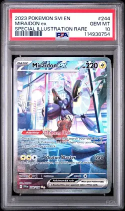 Miraidon ex PSA 10 GEM MINT 2023 Pokemon SVI Special Illustration Rare #244 - Image 1