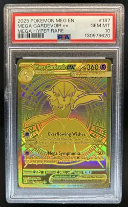 2025 Pokemon Mega Evolution Gardevoir ex Hyper Rare #187/132 PSA 10 GEM MINT - Image 1