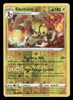 Electivire 047/172 Rare Brilliant Stars Pokemon Reverse Holo NM/M - Image 1