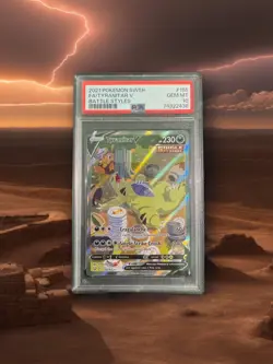 2021 Pokemon Battle Styles Tyranitar V Full Art #155 PSA 10 GEM MINT - Image 1