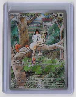 Meowth 106/094 Illustration Rare Phantasmal Flames Pokemon - Image 1