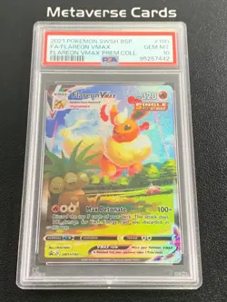 2021 Pokemon SWSH Flareon VMAX #SWSH180 Black Star Promo PSA 10 - Image 1