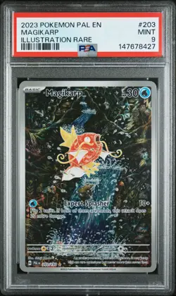 2023 POKEMON PAL EN-PALDEA EVOLVED ILLUSTRATION RARE #203 MAGIKARP PSA 9 - Image 1
