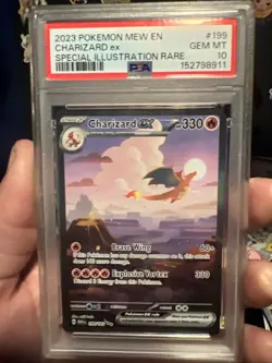2023 Pokemon MEW EN-151 Special Illustration Rare #199 Charizard EX PSA 10 - Image 1